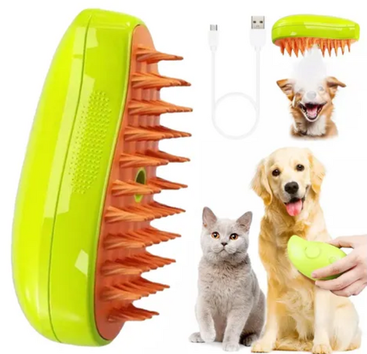 VapoPet™ | Cepillo de Limpieza y Relajación para Gatos y Perros
